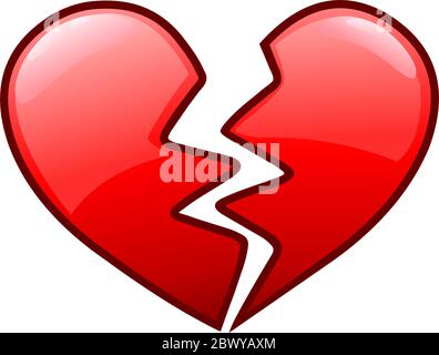 Broken heart icon Stock Vector