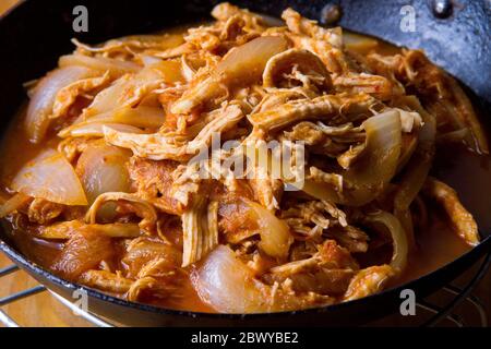 Authentic mexican chicken tinga Stock Photo