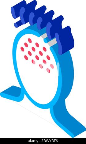 High Fever Temperature Man Head Silhouette Vector Stock Vector