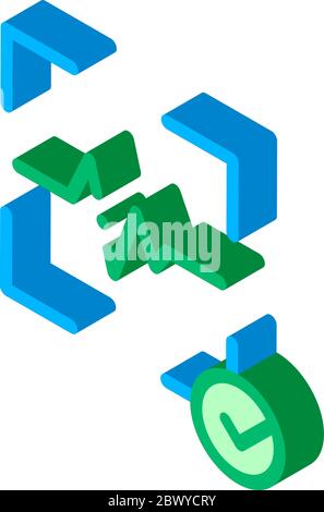 Confirmation of Action Voice Control isometric icon vector illustration Stock Vector
