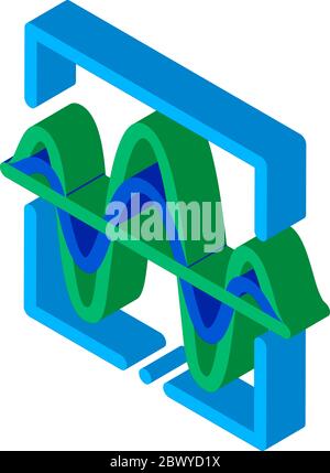 Sound Wave Diagnostics Voice Control isometric icon vector illustration Stock Vector