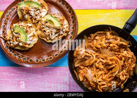 Authentic mexican chicken tinga Stock Photo