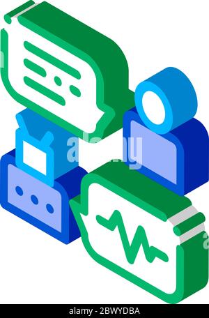 Connection Function Device Voice Control isometric icon vector illustration Stock Vector