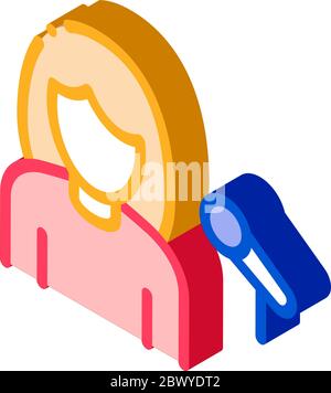 Singer Woman Human Talent isometric icon vector illustration Stock Vector