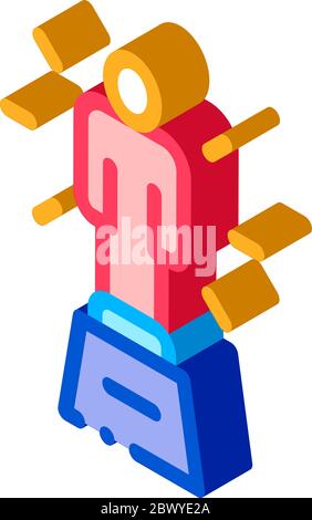 Statuette Human Talent isometric icon vector illustration Stock Vector