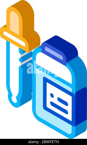 Medicine Dropper Supplements isometric icon vector illustration Stock Vector