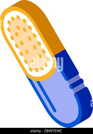 Capsule Supplements isometric icon vector illustration Stock Vector