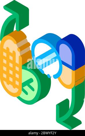 Supplements isometric icon vector illustration Stock Vector