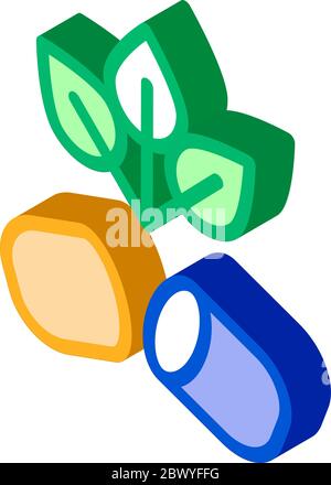 Biocapsule Supplements isometric icon vector illustration Stock Vector