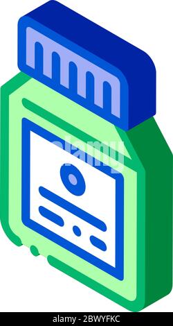 Medicine Bottle Supplements isometric icon vector illustration Stock Vector
