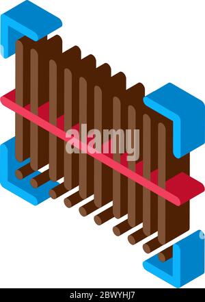 Barcode Postal Transportation Company isometric icon vector illustration Stock Vector