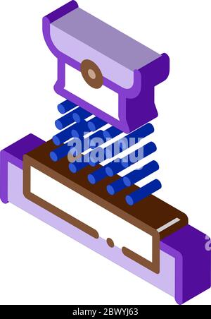 Factory Dumping Metallurgical isometric icon vector illustration Stock Vector