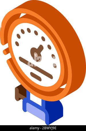 Power Counter Metallurgical isometric icon vector illustration Stock Vector