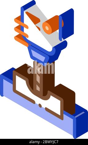 Manufacturing Process Metallurgical isometric icon vector illustration Stock Vector