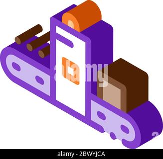 Foundry Metallurgical isometric icon vector illustration Stock Vector