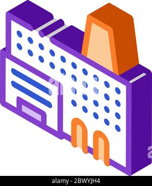 Industry Factory Metallurgical isometric icon vector illustration Stock Vector