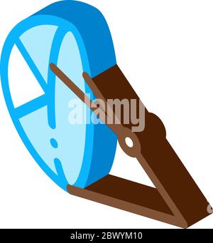 Beach Umbrella Canoeing isometric icon vector illustration Stock Vector