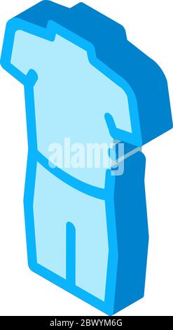 Swimming Suit Canoeing isometric icon vector illustration Stock Vector