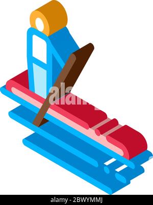 Serfing Canoeing isometric icon vector illustration Stock Vector