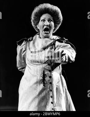 Opera singer performing  live on stage and in costume Stock Photo