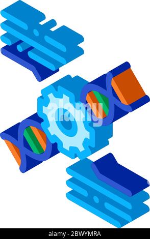 Blood Dna Biohacking isometric icon vector illustration Stock Vector