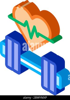 Cardio Training Biohacking isometric icon vector illustration Stock Vector