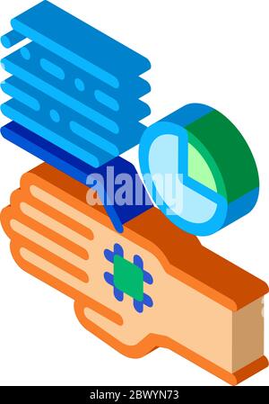 Skin Cell Biohacking isometric icon vector illustration Stock Vector