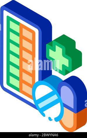 Pharmacy Biohacking isometric icon vector illustration Stock Vector