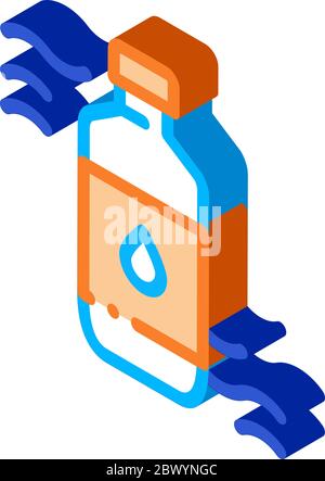 Medicine Bottle Biohacking isometric icon vector illustration Stock Vector
