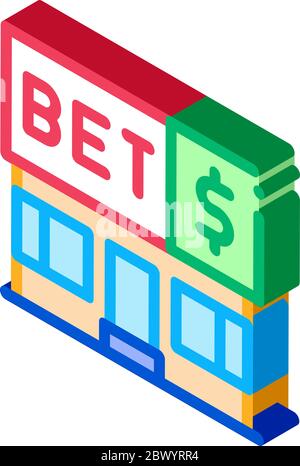 Betting Office Gambling isometric icon vector illustration Stock Vector