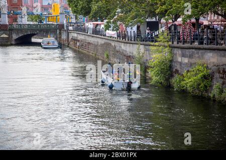 Berlin, Germany - July 01, 2018: View of the Spree River on the Bodestrasse in Berlin Stock Photo