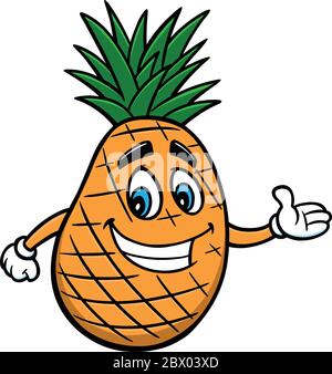 pineapple fruit cartoon illustration Stock Vector Image & Art - Alamy
