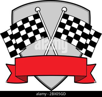 Racing Insignia- An Illustration of a Racing Insignia. Stock Vector