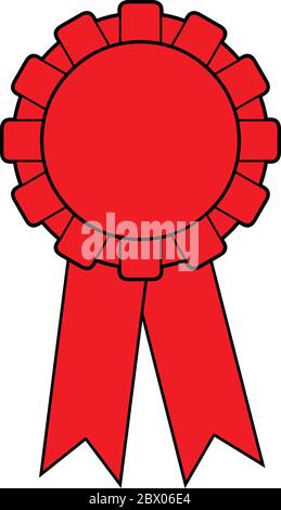 Red Award Ribbon Vector. Winner Badge. Ceremony Design. Poster, Card ...