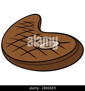 Ribeye Steak- An Illustration of a Ribeye Steak. Stock Vector