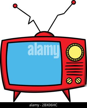 Retro TV- An Illustration of a Retro TV. Stock Vector