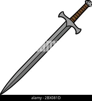 Sword - An illustration of a Sword. Stock Vector