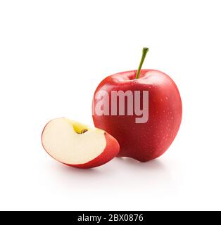Red apples isolated on white background Stock Photo