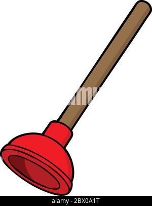 Toilet Plunger - An illustration of a Toilet Plunger. Stock Vector
