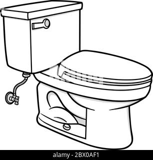 Toilet - An illustration of a Toilet. Stock Vector
