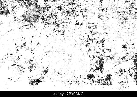 Background of black and white texture. Abstract monochrome pattern of spots, cracks, dots, chips. Stock Photo
