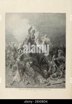 The Ottomans Penetrate Hungary Plate XCIII from the book Story of the crusades. with a magnificent gallery of one hundred full-page engravings by the world-renowned artist, Gustave Doré [Gustave Dore] by Boyd, James P. (James Penny), 1836-1910. Published in Philadelphia 1892 Stock Photo