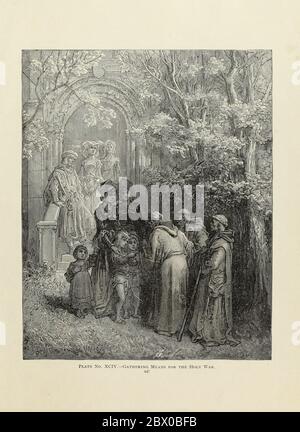 Gathering means for the Holy War Plate XCIV from the book Story of the crusades. with a magnificent gallery of one hundred full-page engravings by the world-renowned artist, Gustave Doré [Gustave Dore] by Boyd, James P. (James Penny), 1836-1910. Published in Philadelphia 1892 Stock Photo