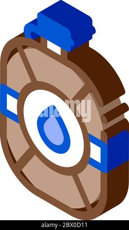 Water Flask isometric icon vector illustration Stock Vector