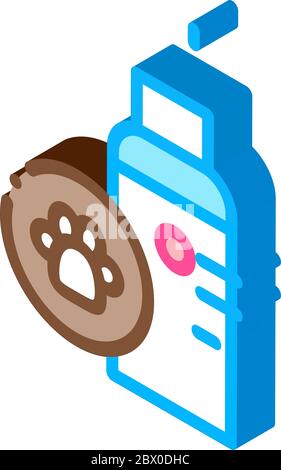 Dog Care Spray isometric icon vector illustration Stock Vector