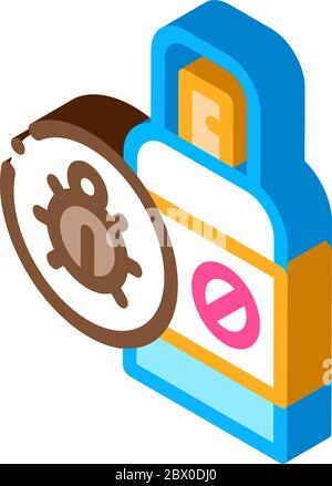Flea Spray isometric icon vector illustration Stock Vector