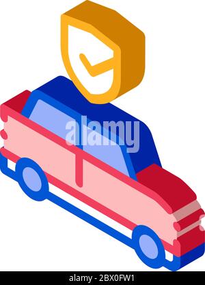Parking Auto Confirmation isometric icon vector illustration Stock Vector
