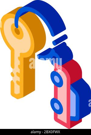 Car Keys isometric icon vector illustration Stock Vector