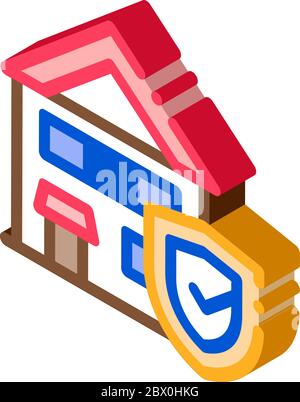 Protective House from Rat isometric icon vector illustration Stock Vector