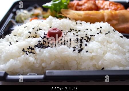 a box lunch, Japanese style lunch, Chinese food Stock Photo